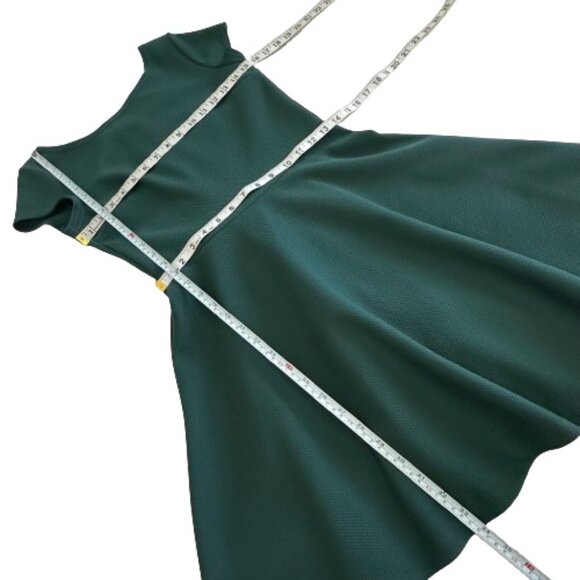 love...ady Women's Small Green Mini Fit & Flare With Short Cup Sleeves Dress - Picture 13 of 15